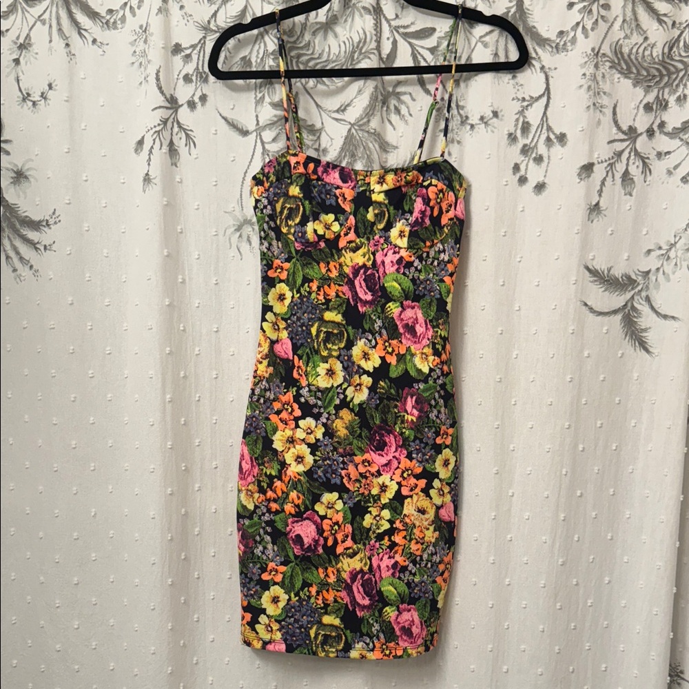 Tobi Multicolor Floral Mini Dress